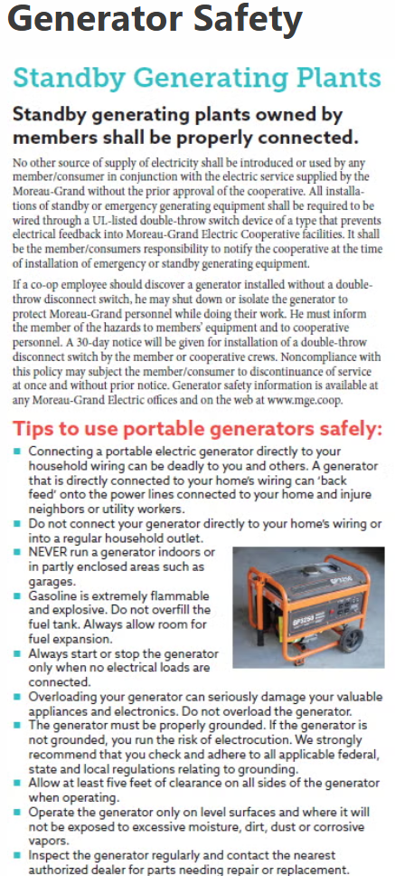 generator info